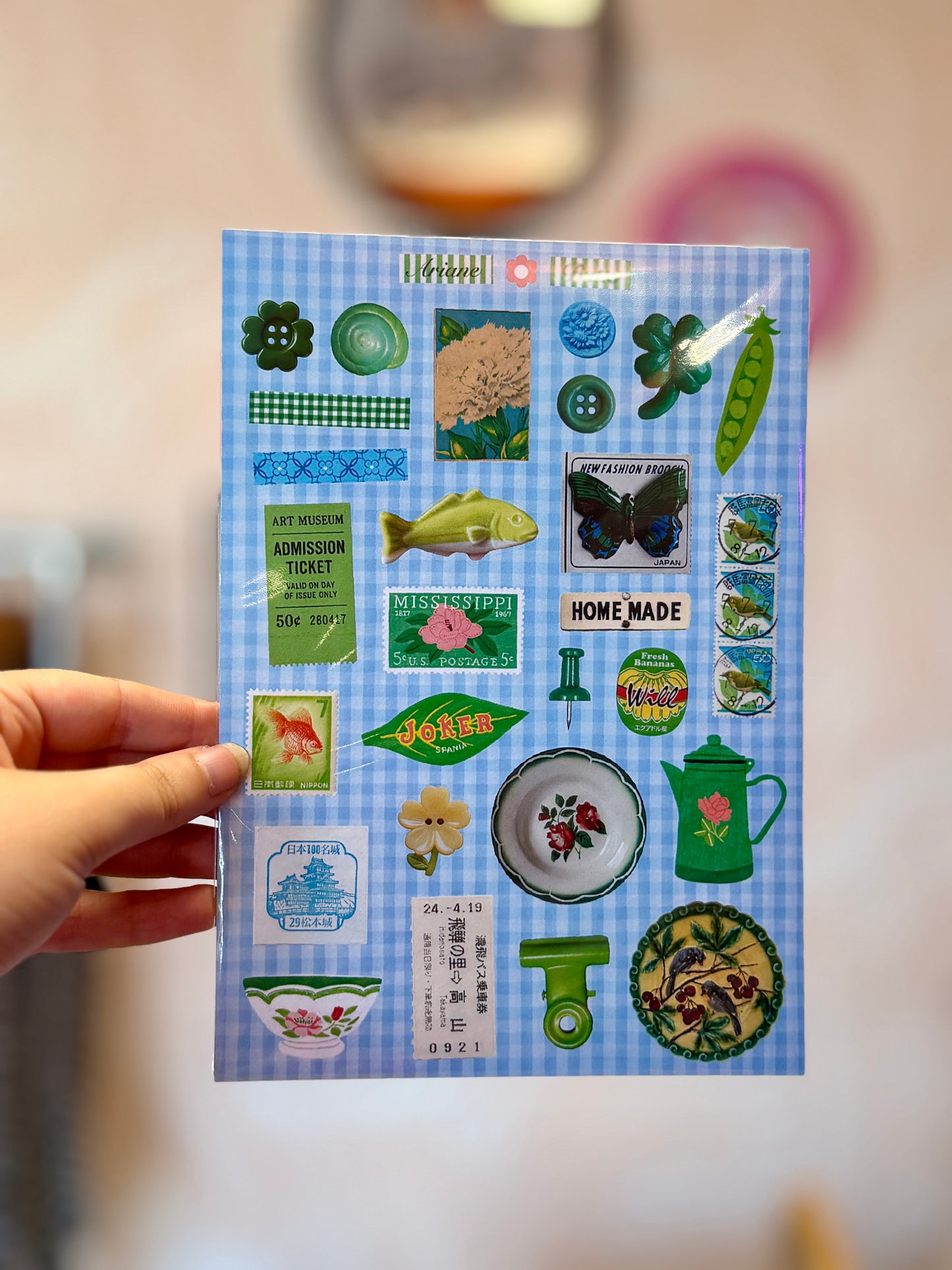 Planche de stickers - Trésors Bleus Verts