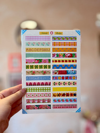 Planche de stickers - Jolis Washi Tape