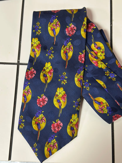 Cravate à motif Perroquet