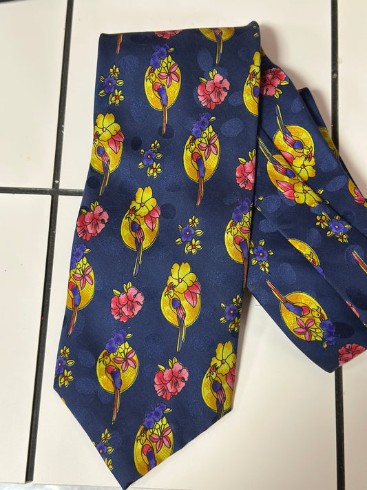 Cravate à motif Perroquet