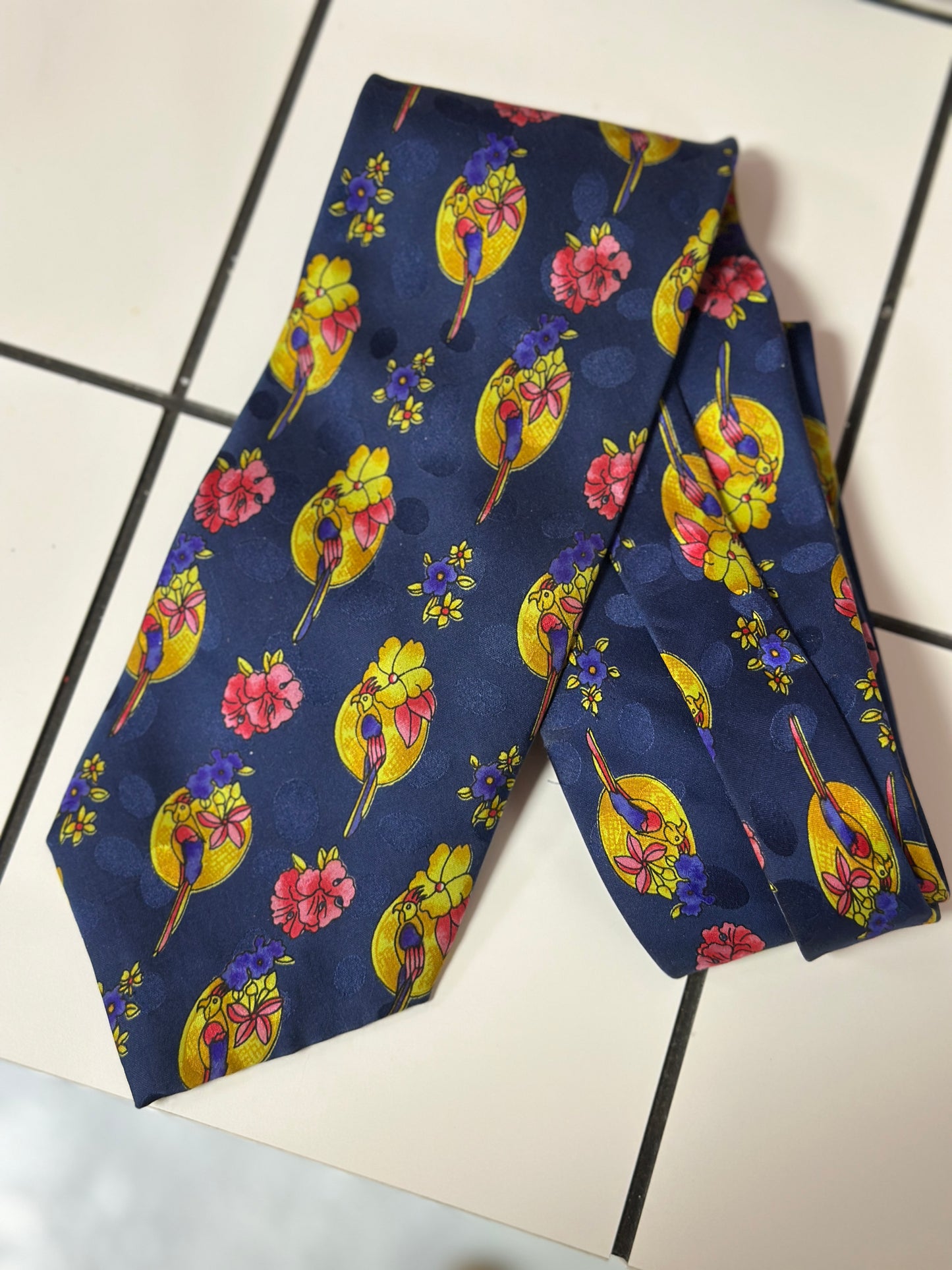 Cravate à motif Perroquet