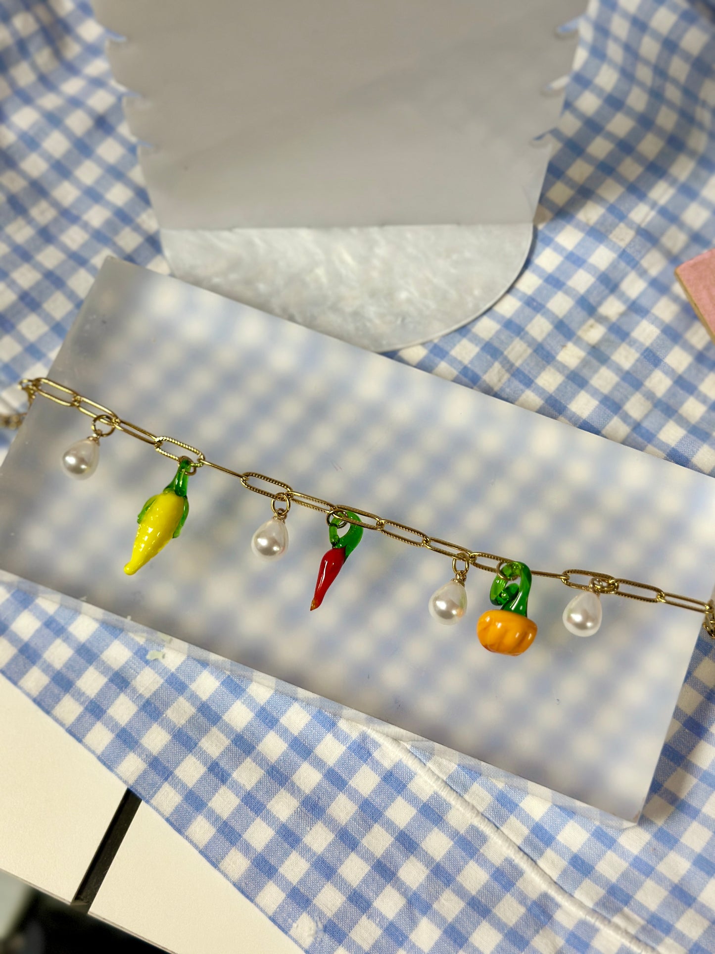 Bracelet à grigris Les Légumes