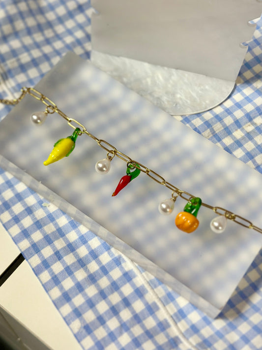 Bracelet à grigris Les Légumes