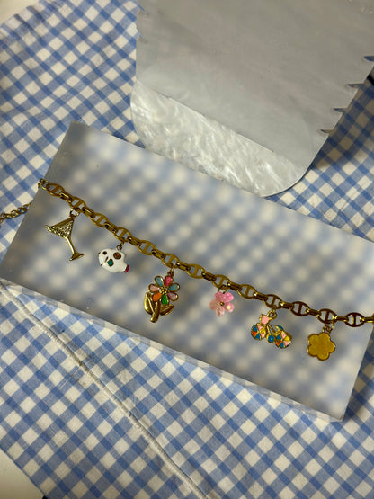 Bracelet à grigris Multicolore Pastel