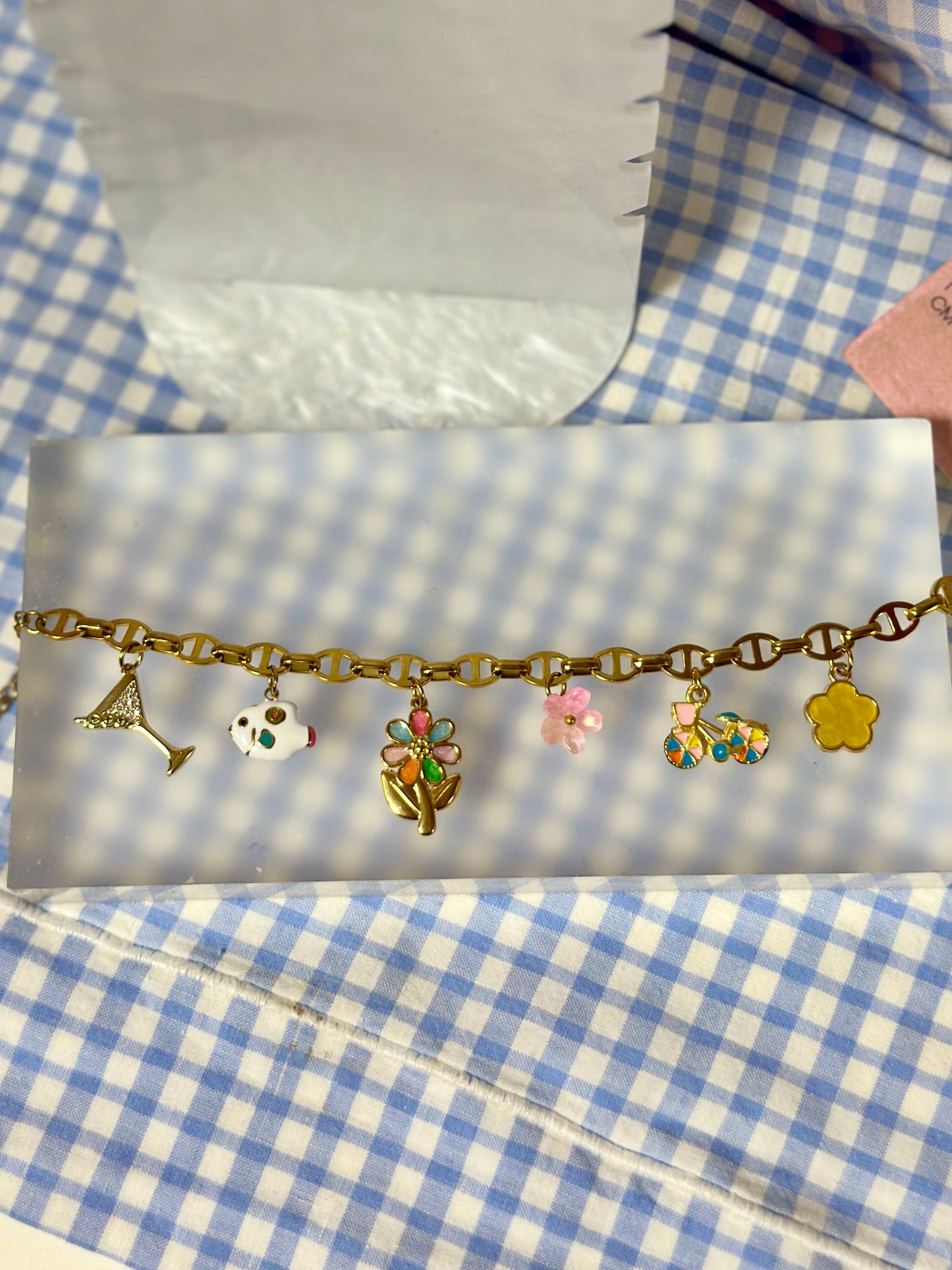 Bracelet à grigris Multicolore Pastel