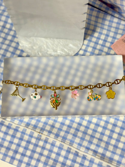 Bracelet à grigris Multicolore Pastel