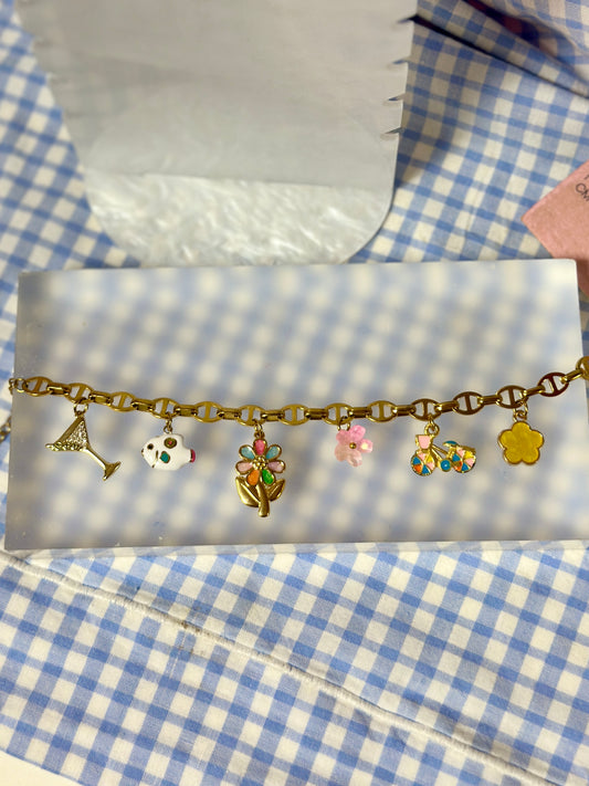 Bracelet à grigris Multicolore Pastel