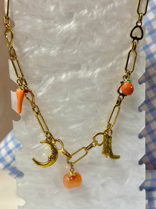 Collier à charms Citrouille