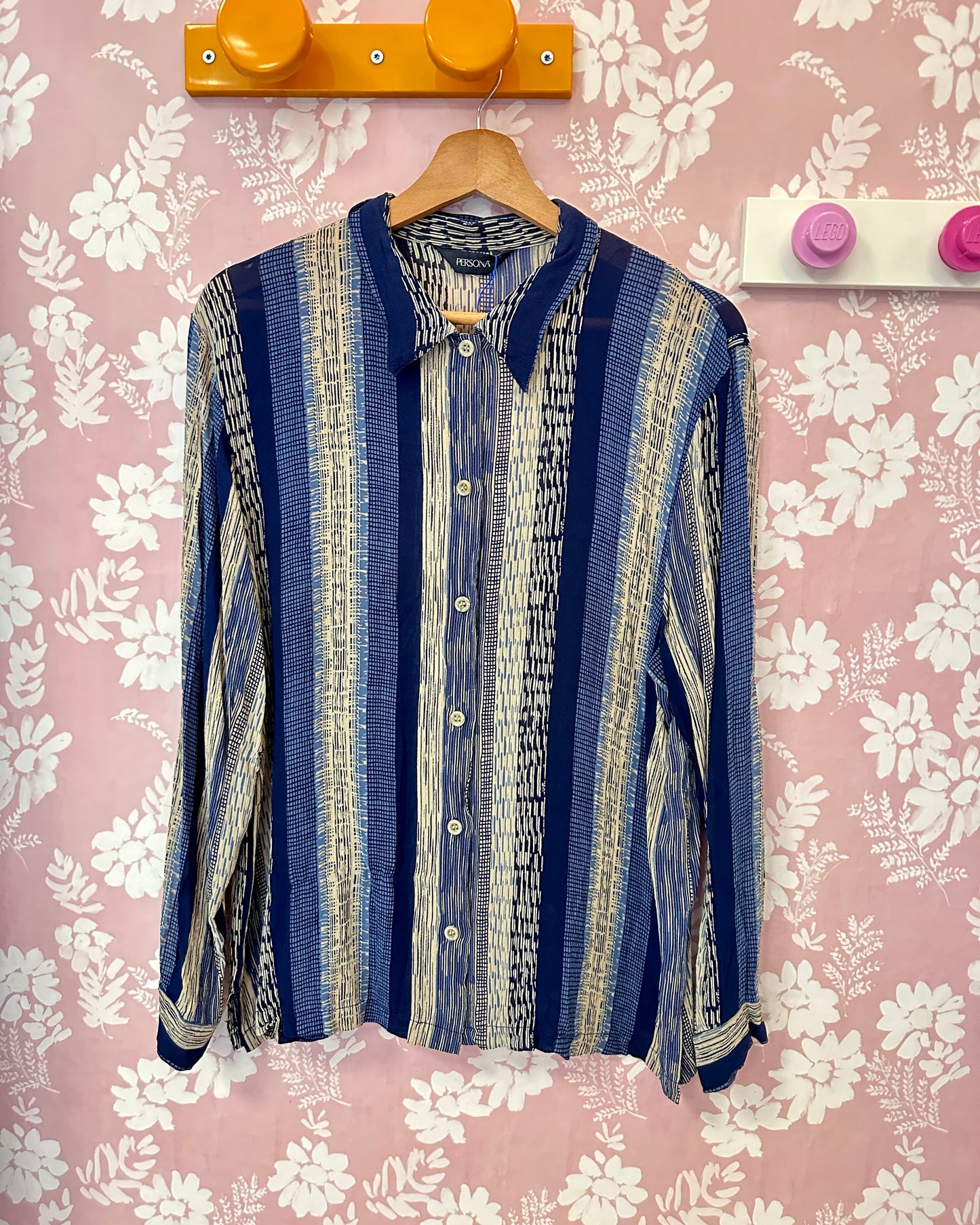 Chemise bleue à motifs | T. M / L