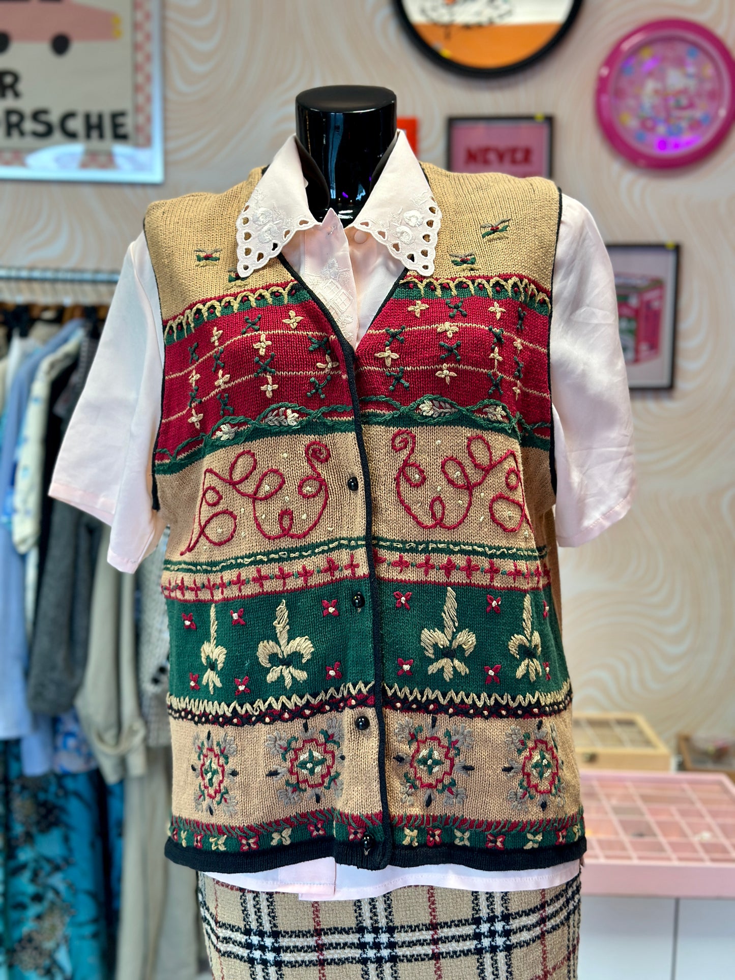 Cardigan sans manches de Noël | T. XL