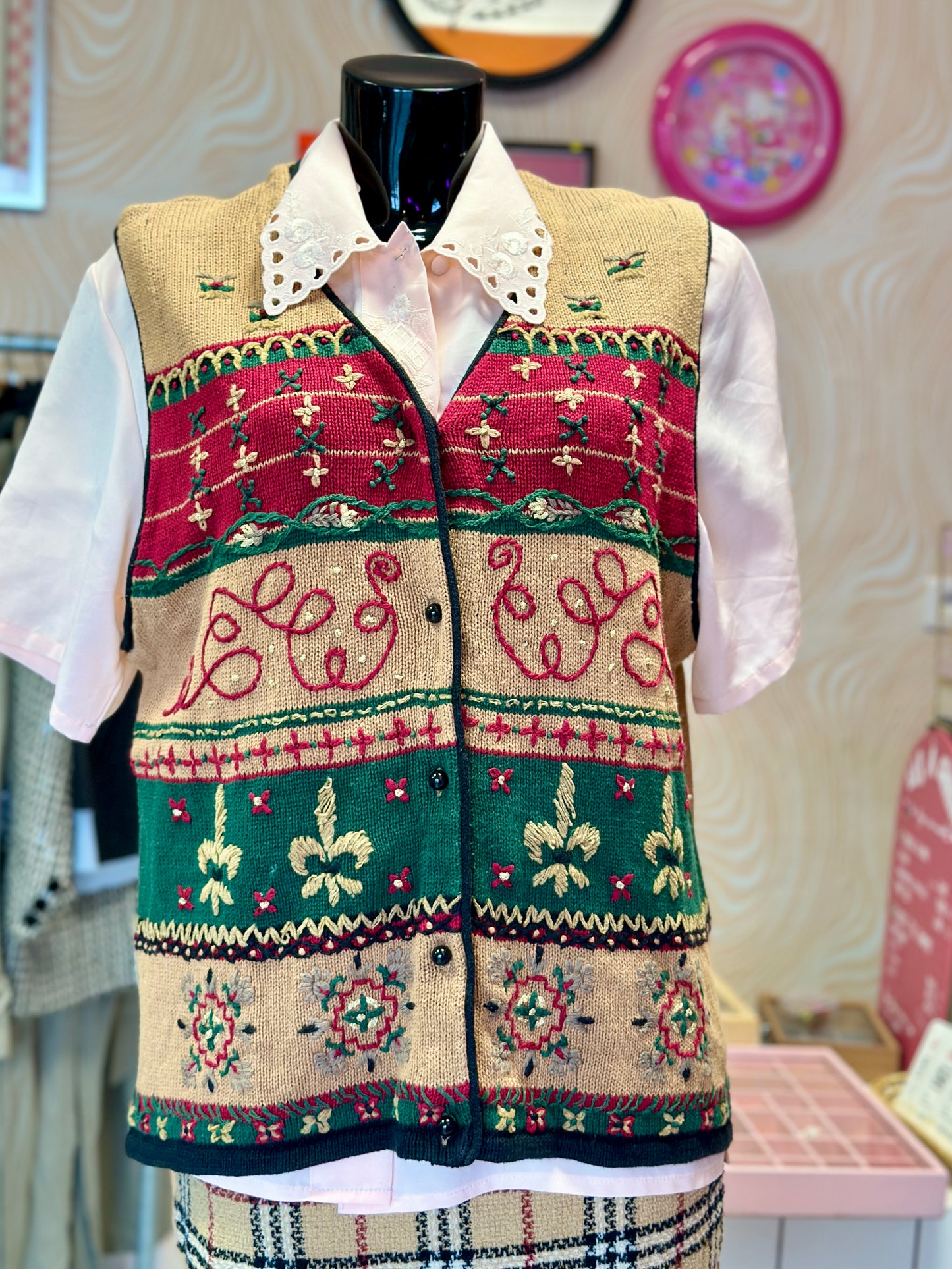 Cardigan sans manches de Noël | T. XL