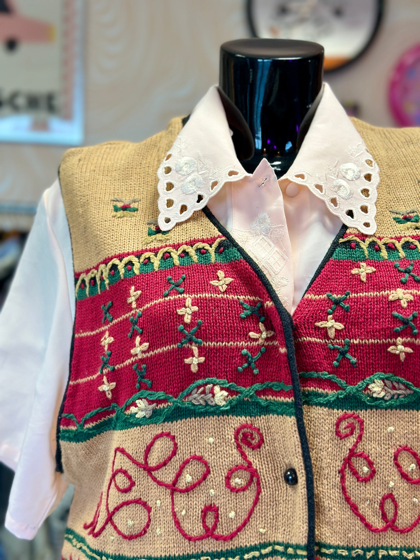 Cardigan sans manches de Noël | T. XL