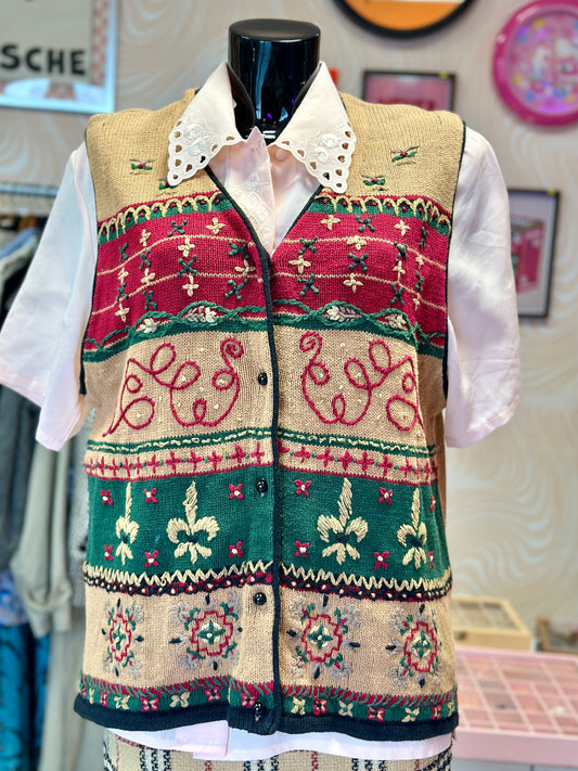 Cardigan sans manches de Noël | T. XL