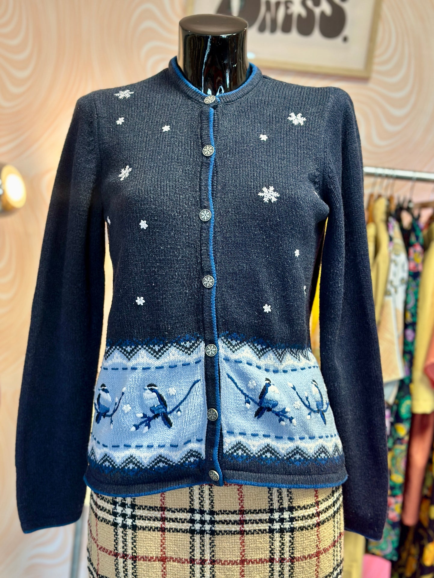 Cardigan broderies oiseaux | t. XS/S