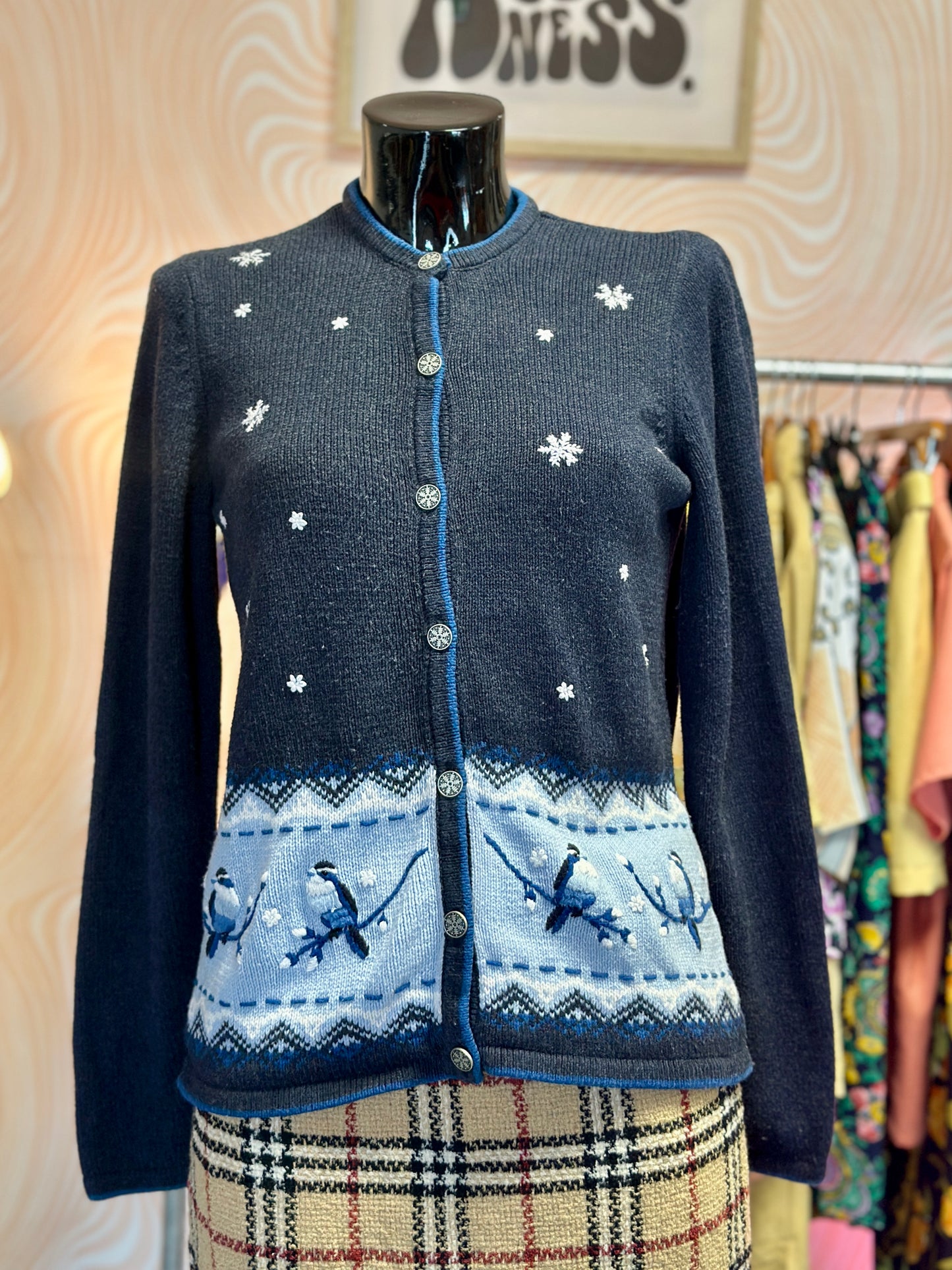 Cardigan broderies oiseaux | t. XS/S