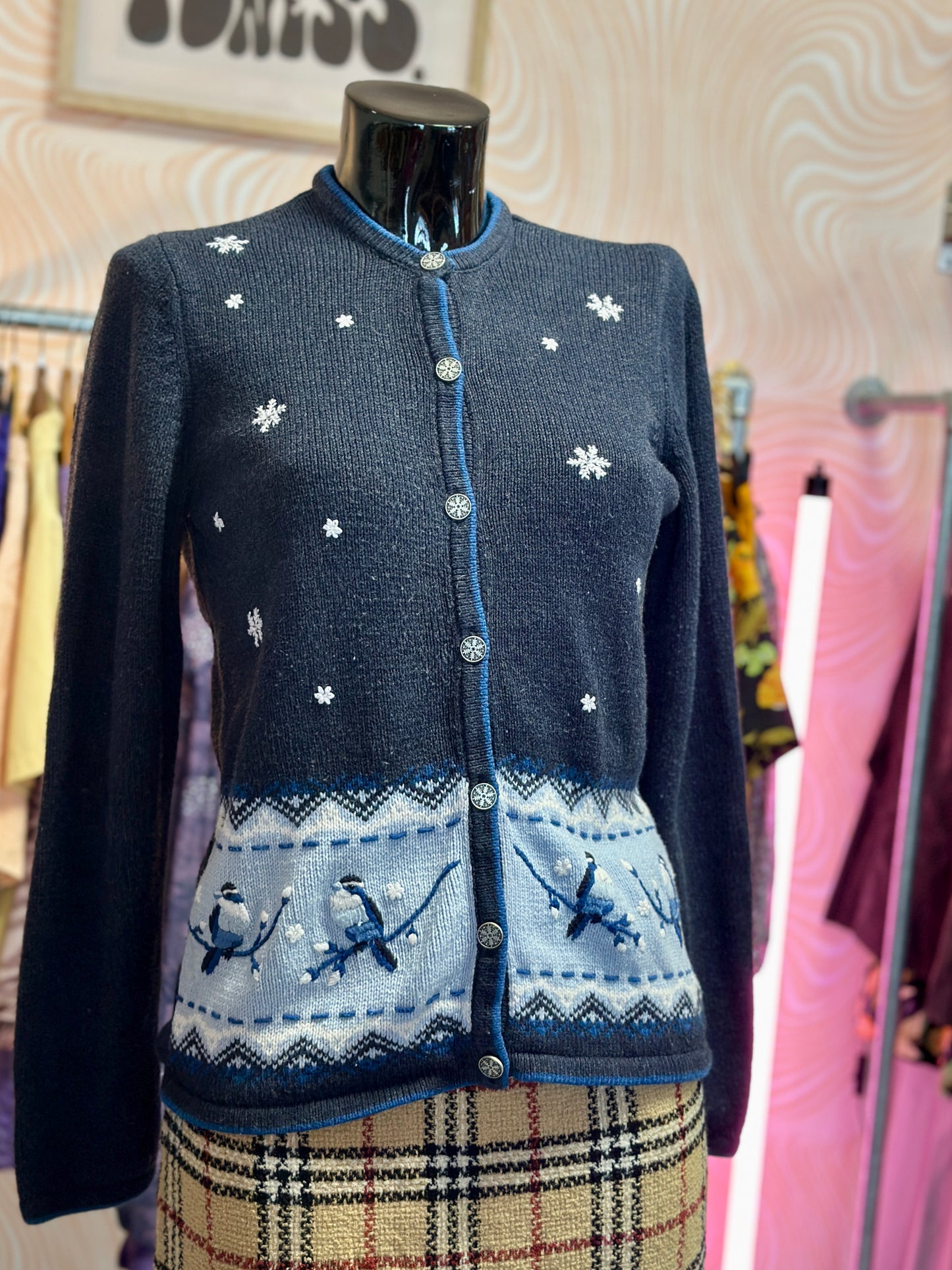 Cardigan broderies oiseaux | t. XS/S