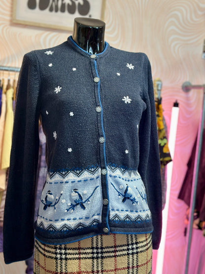 Cardigan broderies oiseaux | t. XS/S