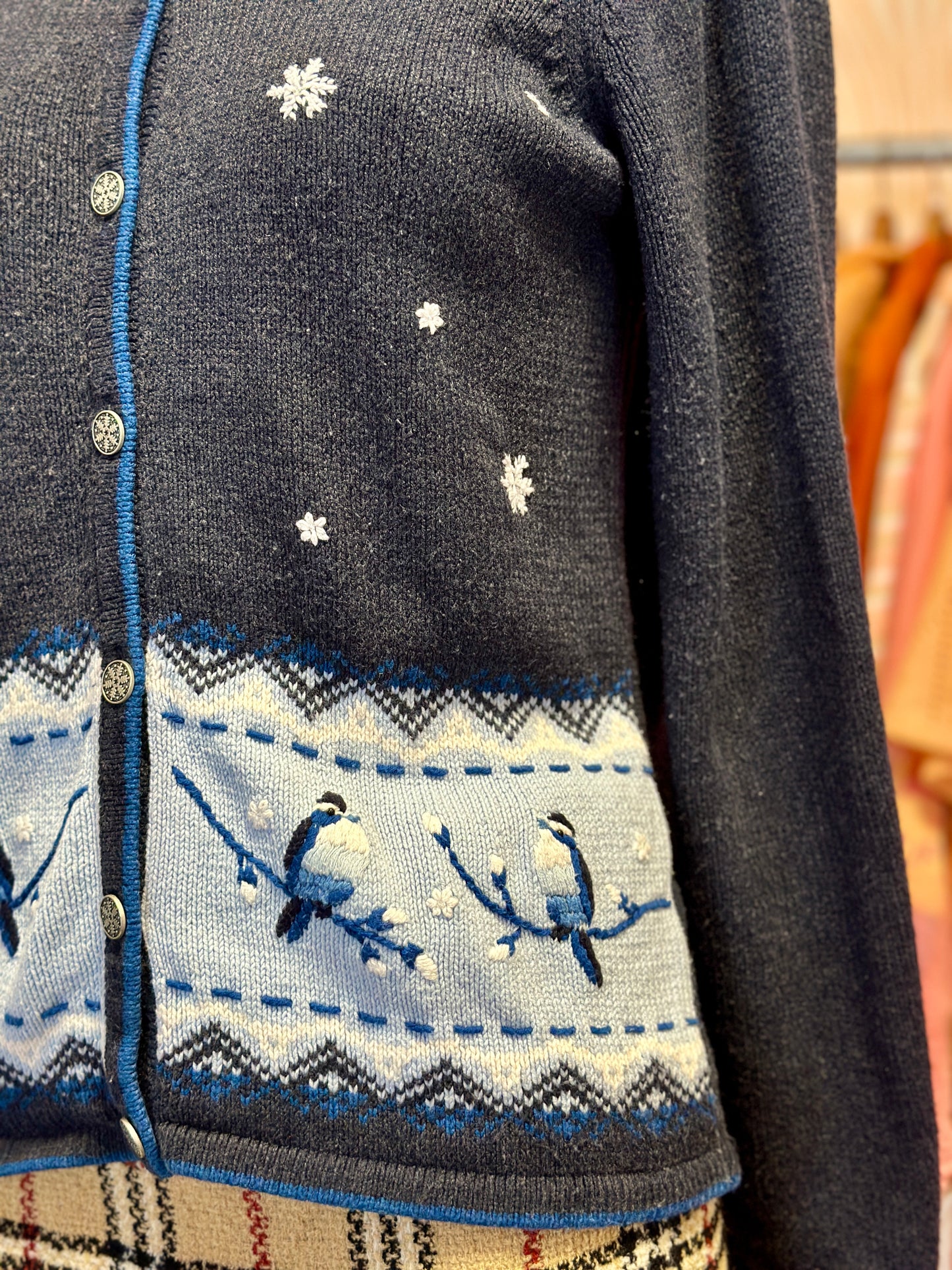 Cardigan broderies oiseaux | t. XS/S