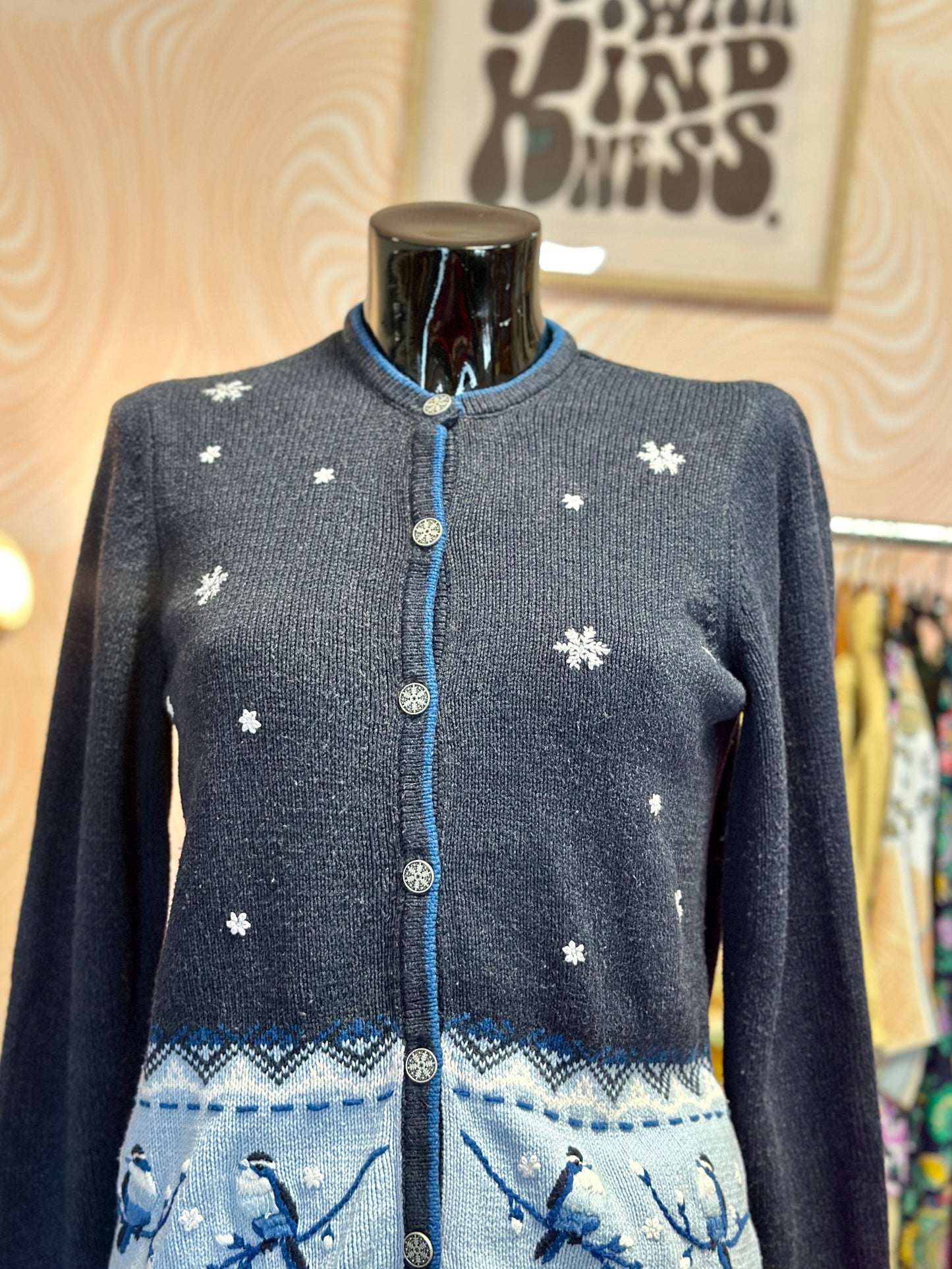 Cardigan broderies oiseaux | t. XS/S