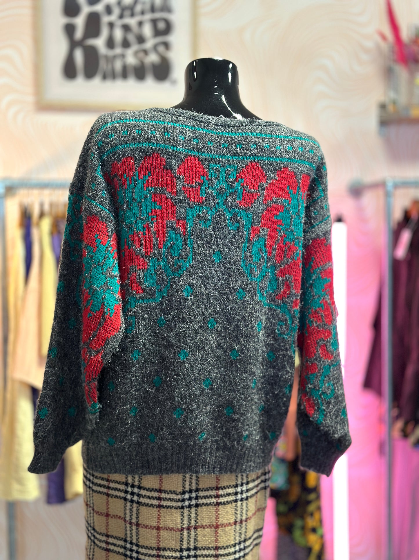 Pull brillant à fleurs | T. L