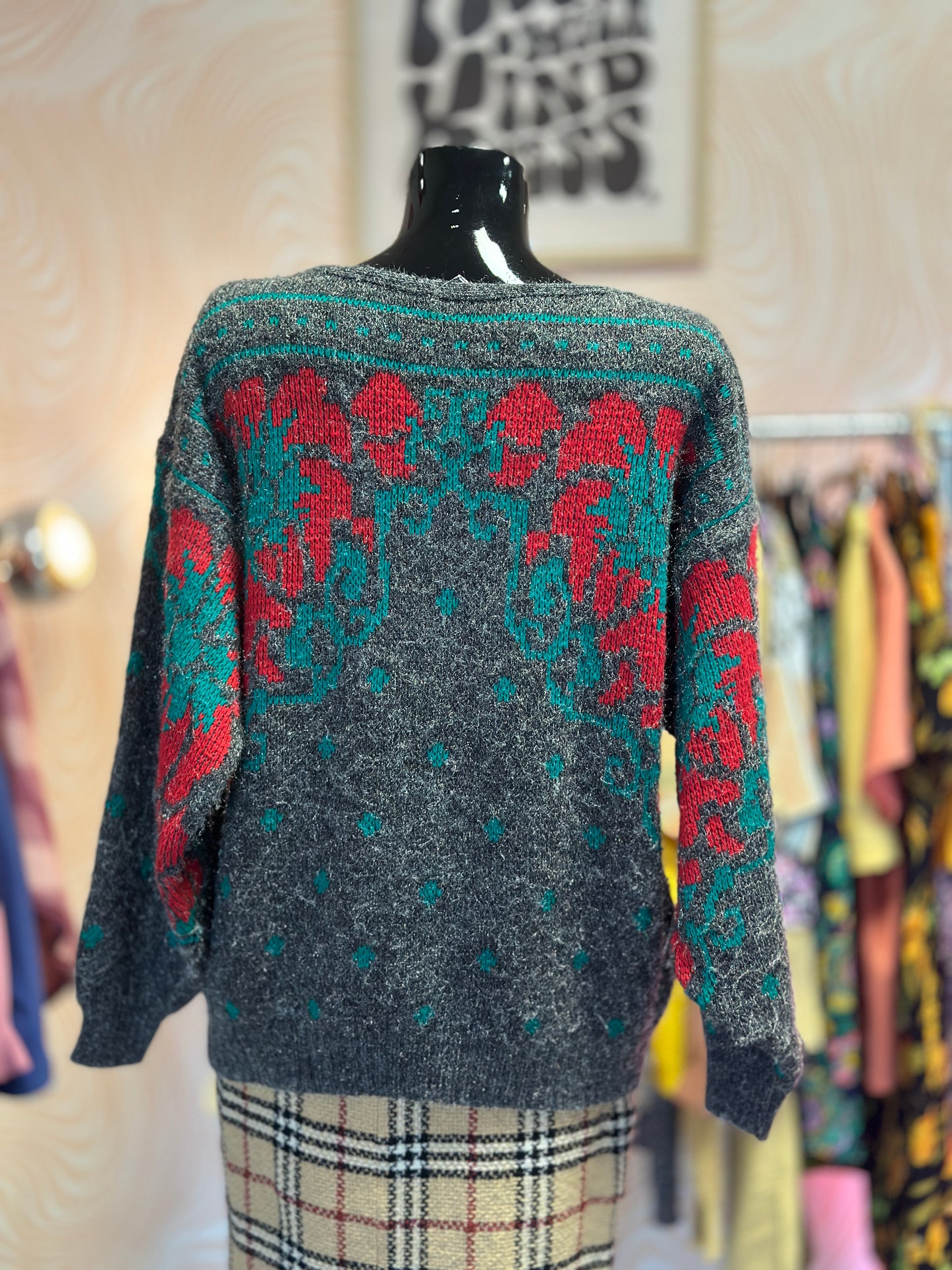 Pull brillant à fleurs | T. L