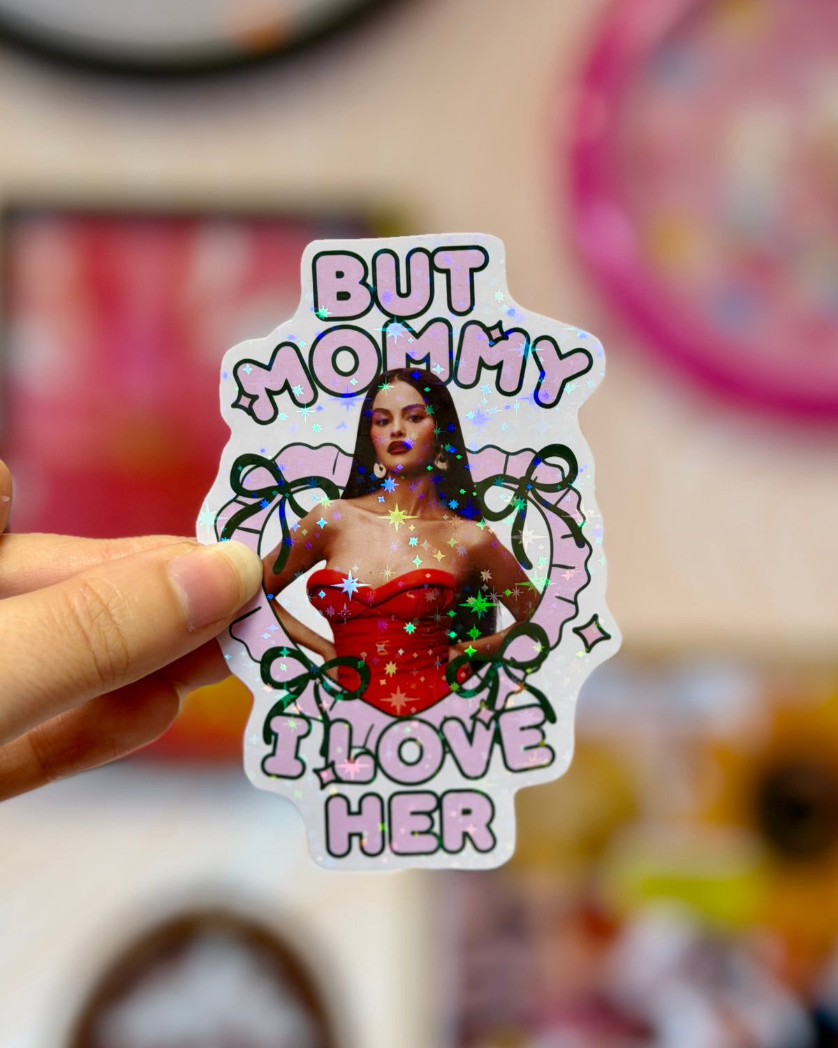 Sticker Selena Gomez - Mommy I love her