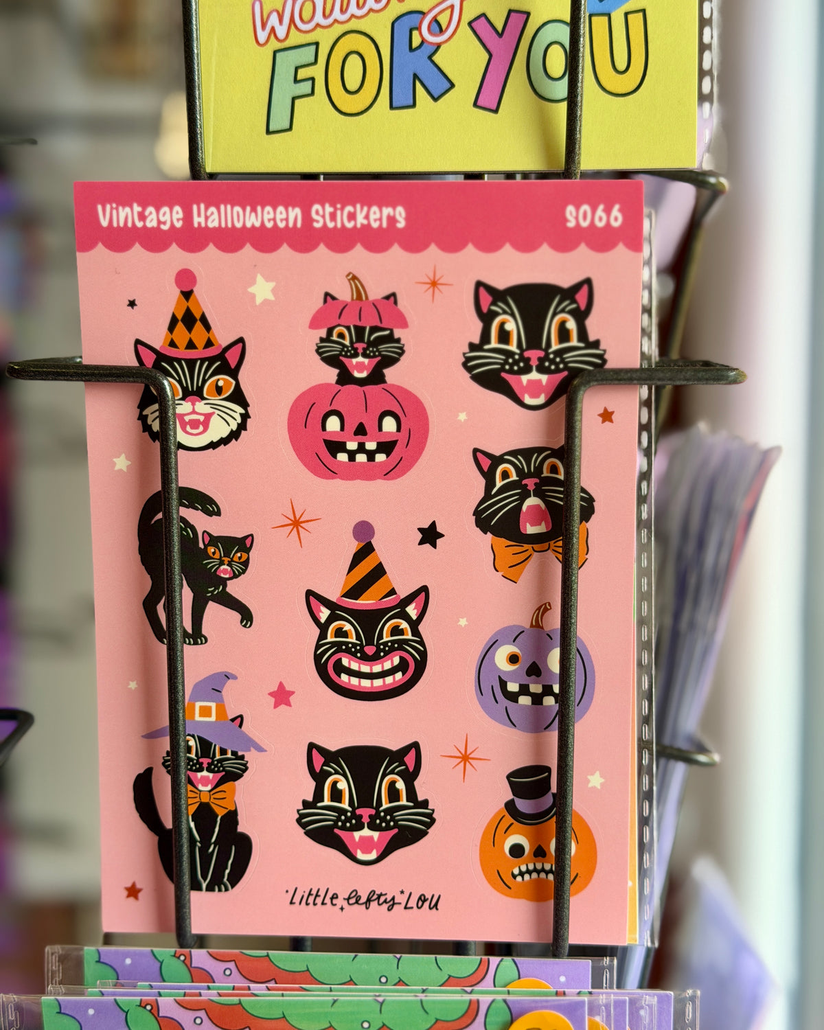 Planche d'autocollants A6 - Halloween Vintage Rose