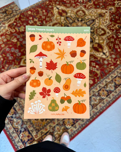Planche d'autocollants A5 - Trésors d'automne
