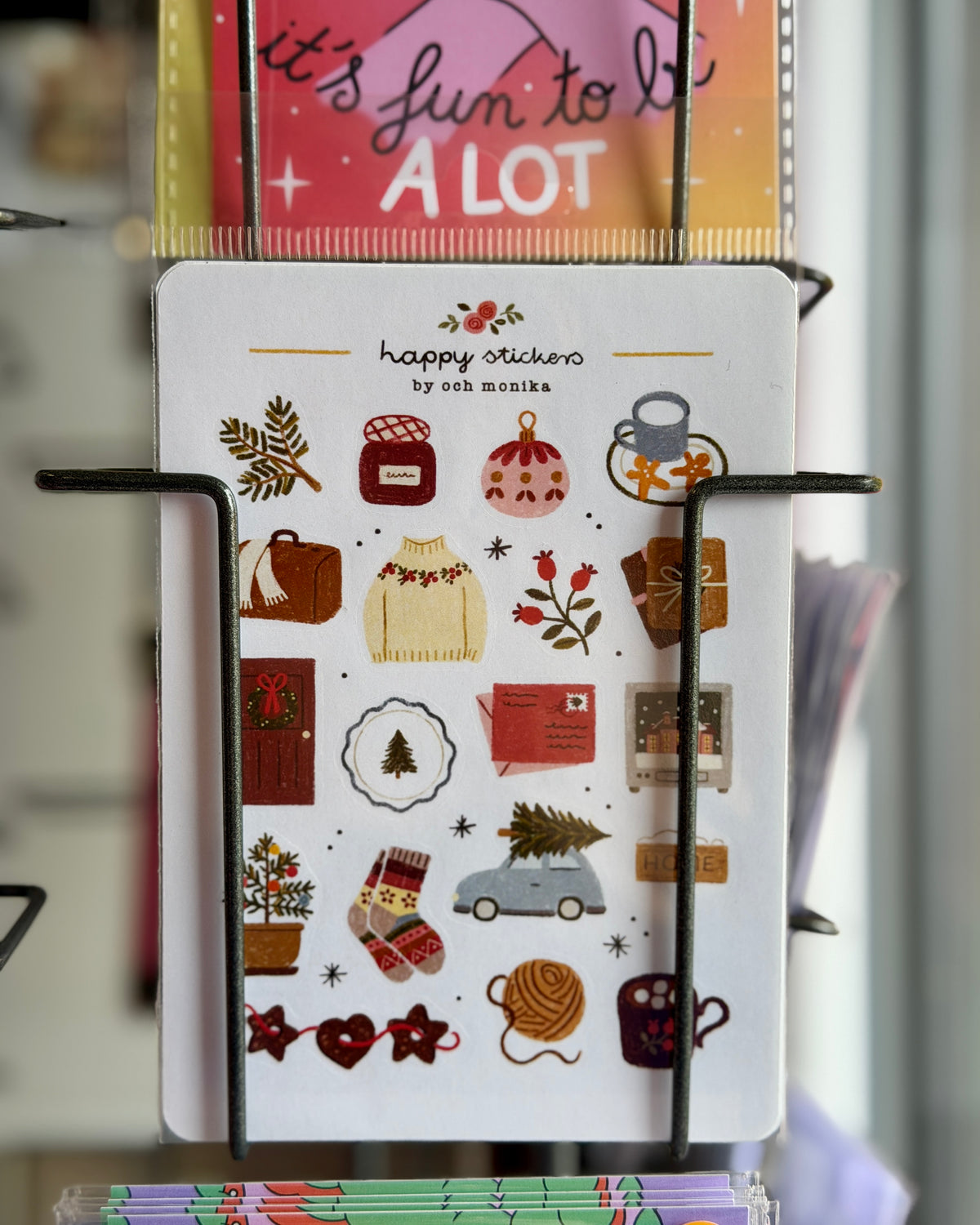 Planche d'autocollants - Retour à la maison pour Noël