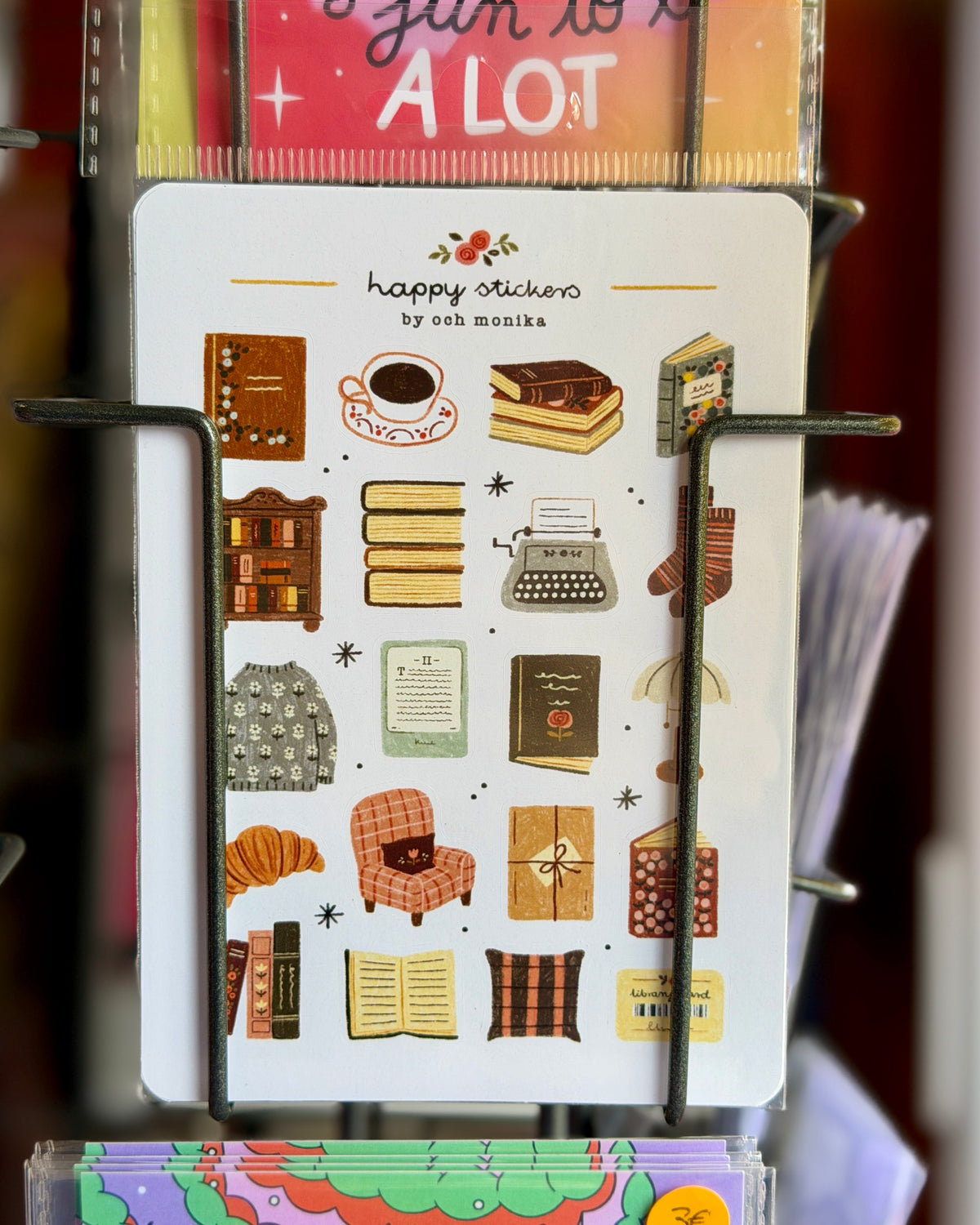 Planche d'autocollants A6 - Coin des bibliophiles