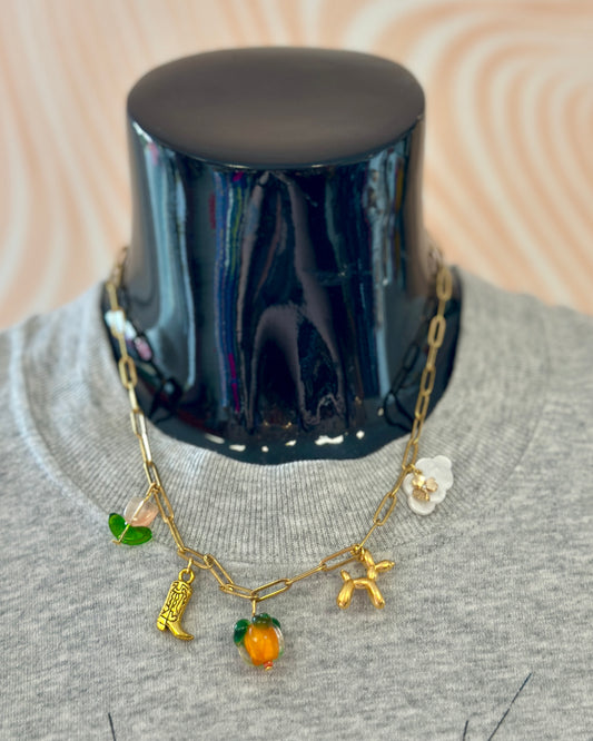 Collier à charms Orange