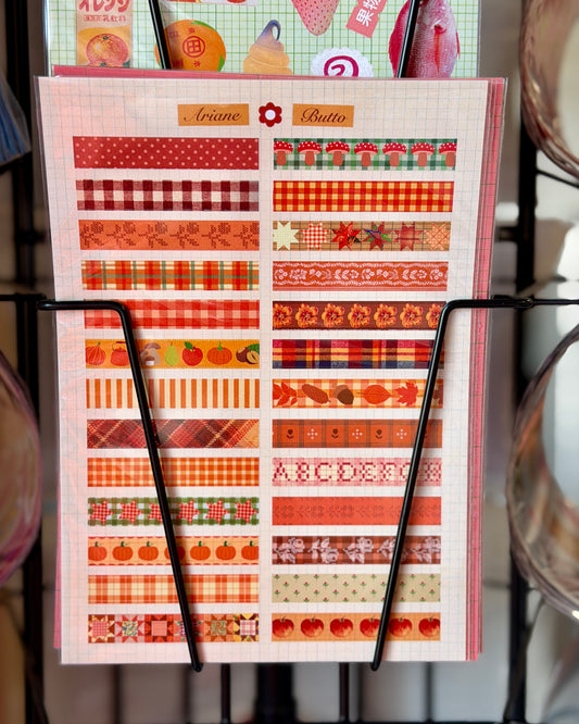Planche de Stickers A5 - Jolis Washis d'Automne