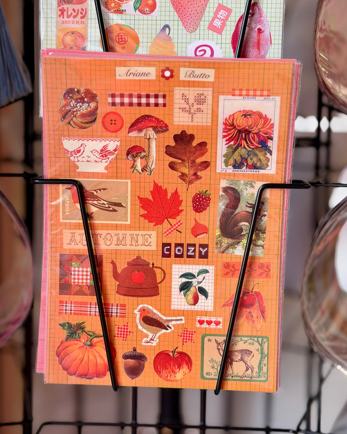 Planche de Stickers A5 - Trésors d'Automne Écureuil