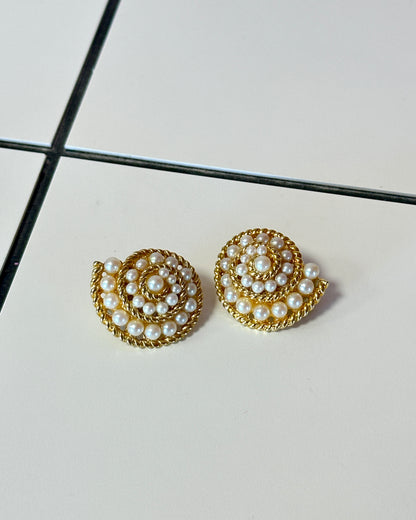 Boucles d'oreilles tourbillon à perles