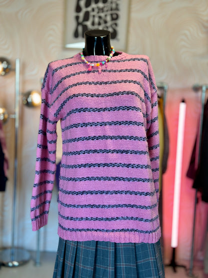 Pull à rayures rose | T. M