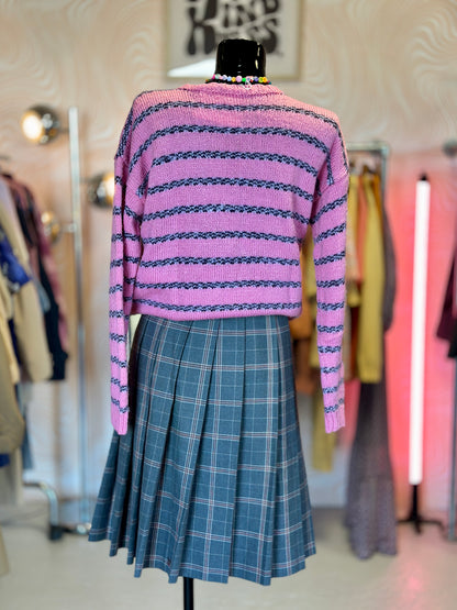 Pull à rayures rose | T. M