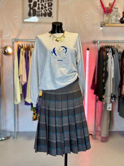 Jupe plissée à carreaux marron | T. 40 / 42