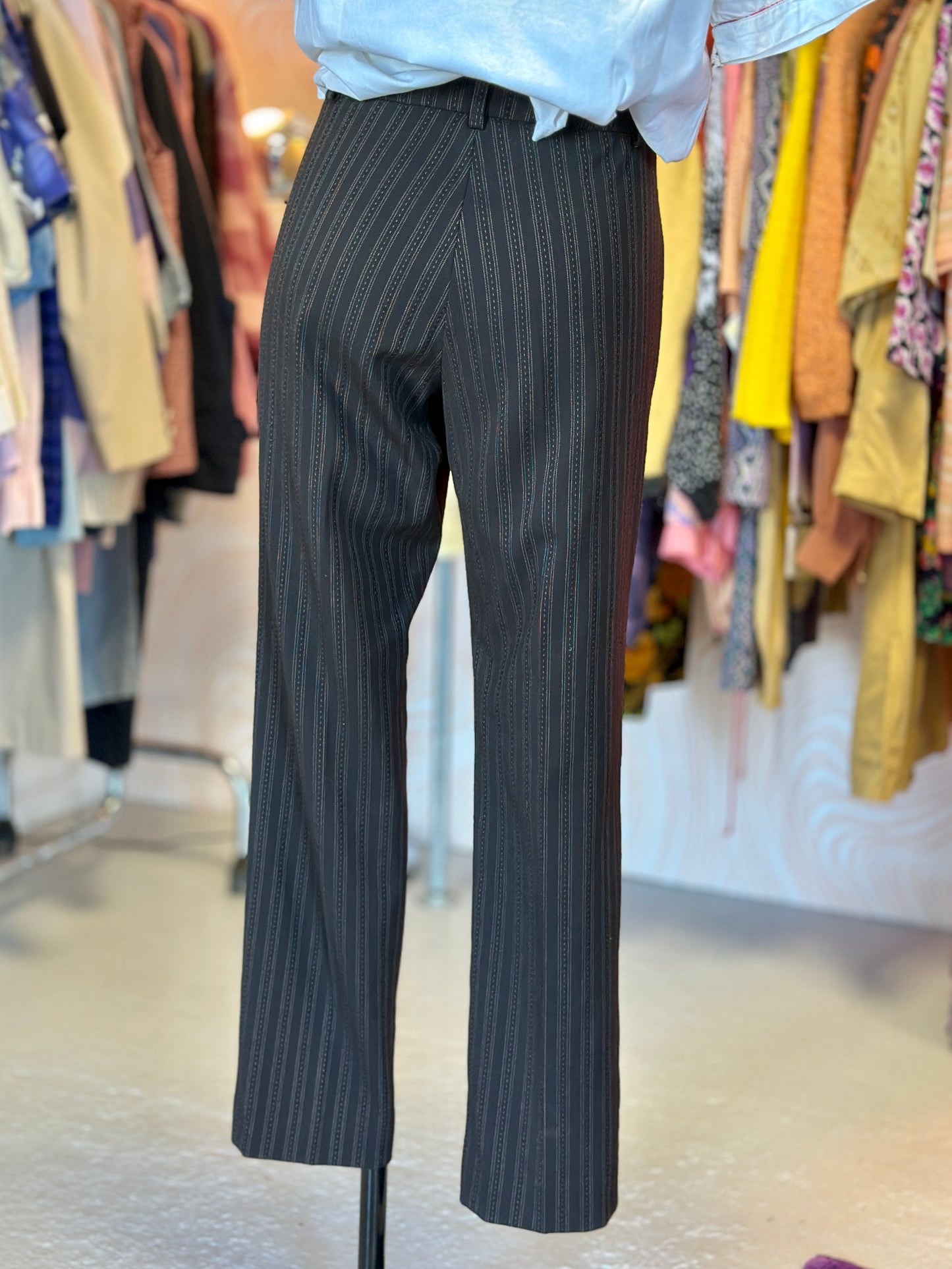 Pantalon à fines rayures et pois | T. 40 / 42