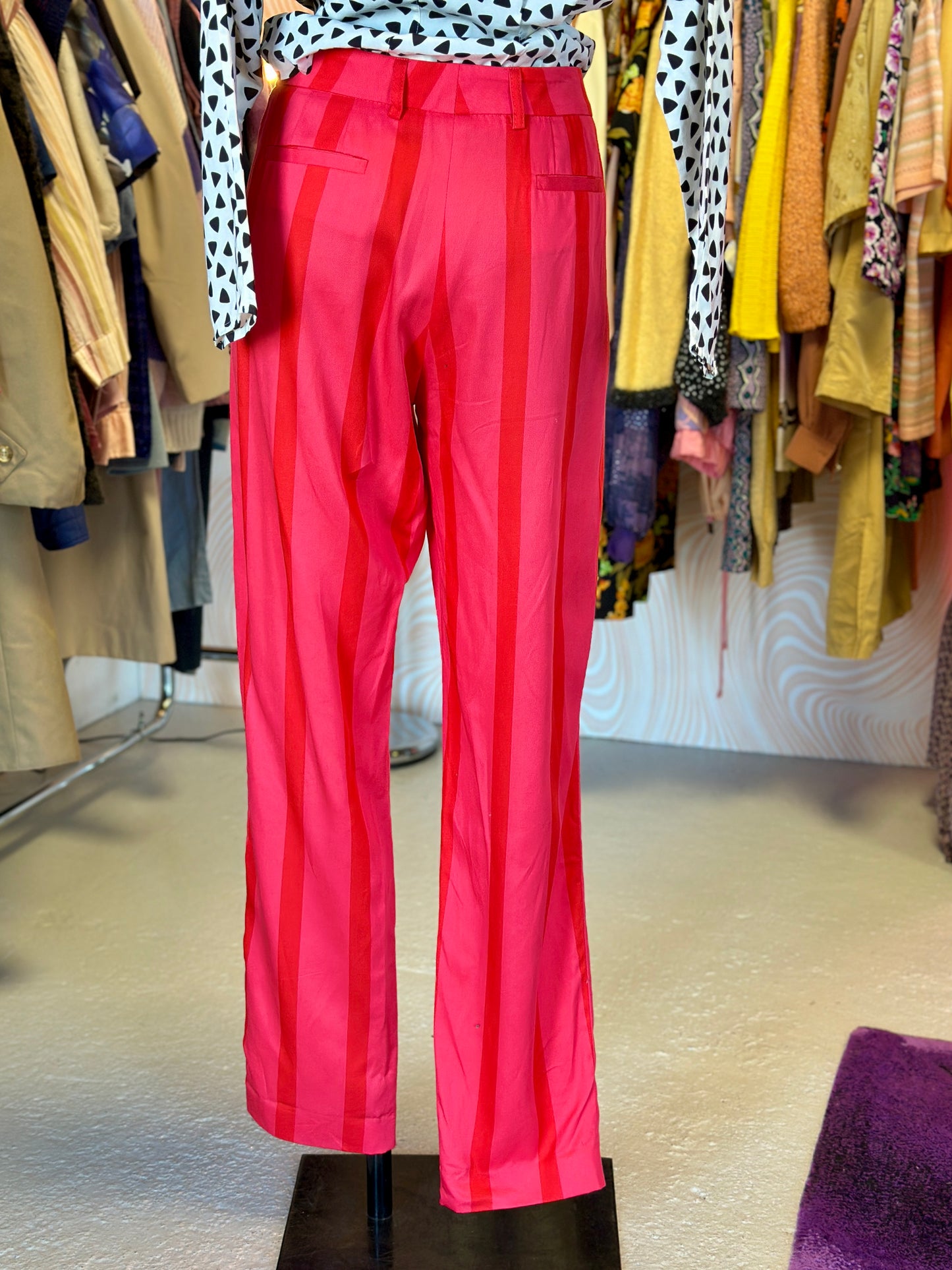 Tailleur à rayures rose et rouge | T. 42 / 44