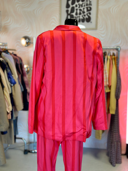 Tailleur à rayures rose et rouge | T. 42 / 44
