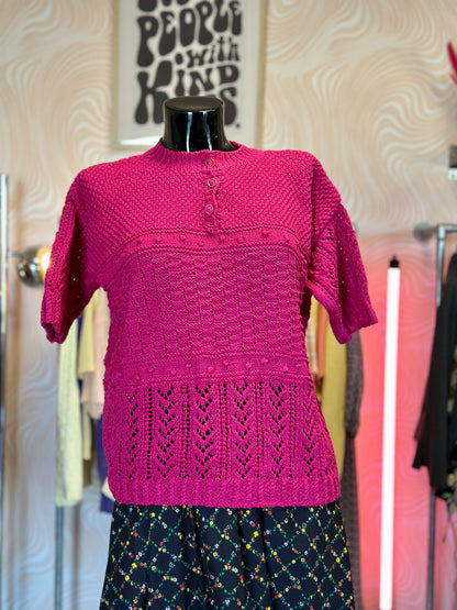 Top en maille rose | T. M / L