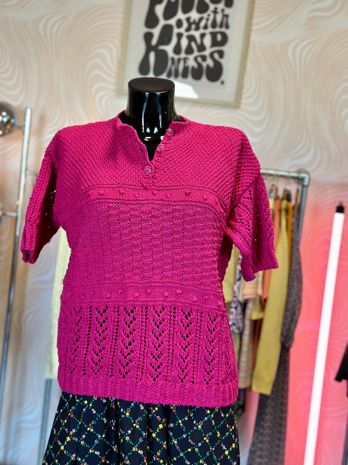 Top en maille rose | T. M / L