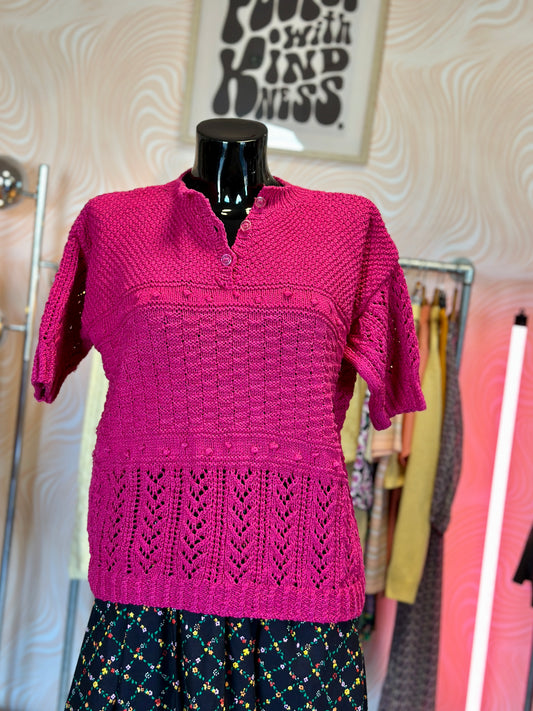 Top en maille rose | T. M / L