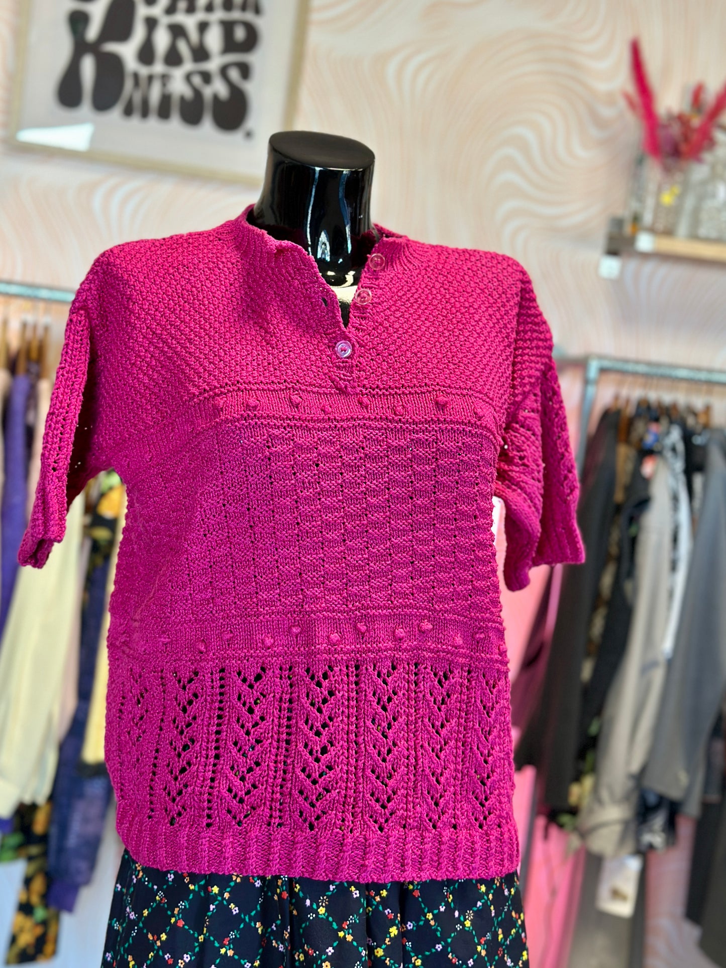 Top en maille rose | T. M / L
