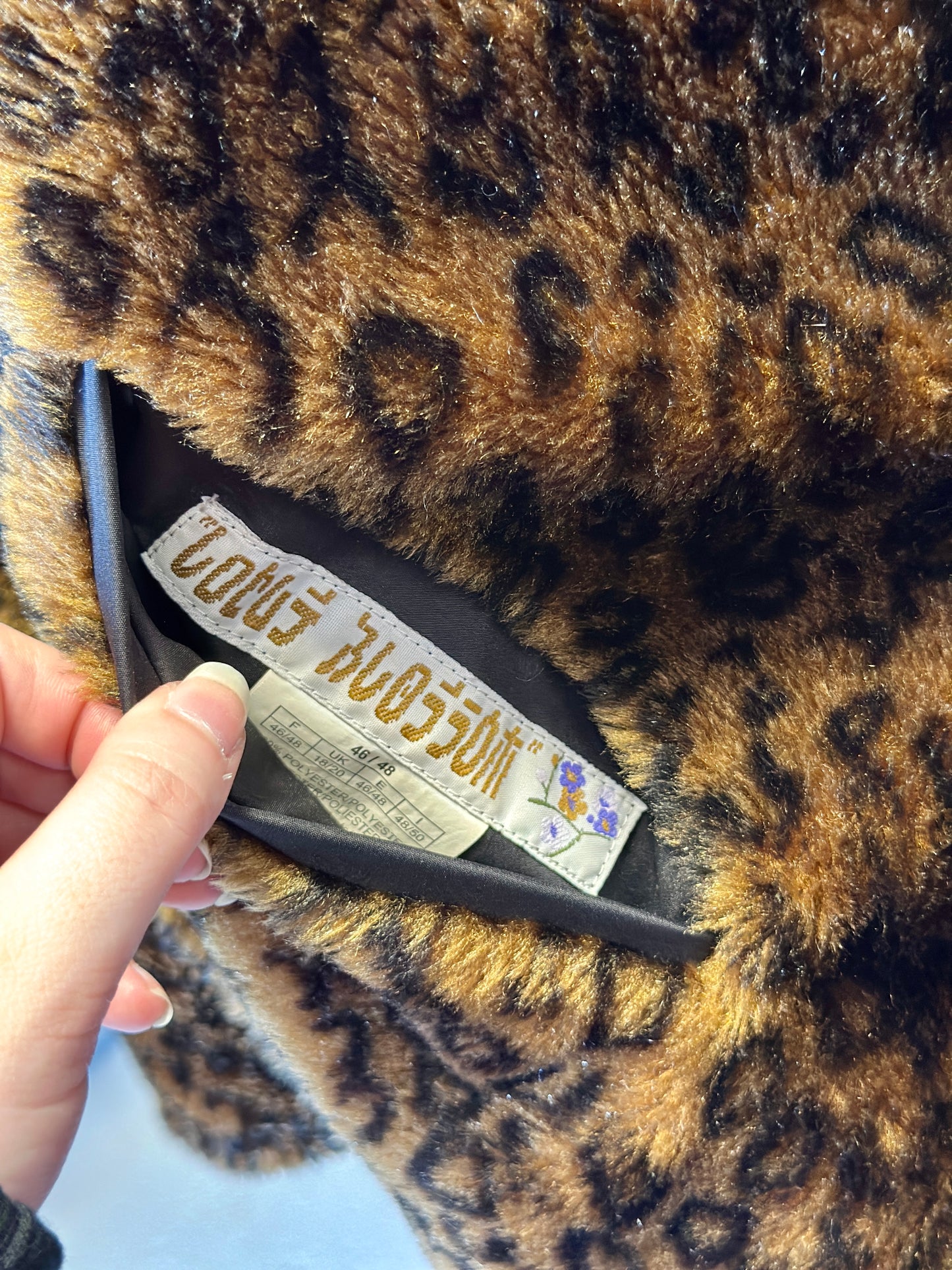 Manteau en fausse fourrure léopard | T. L / XL