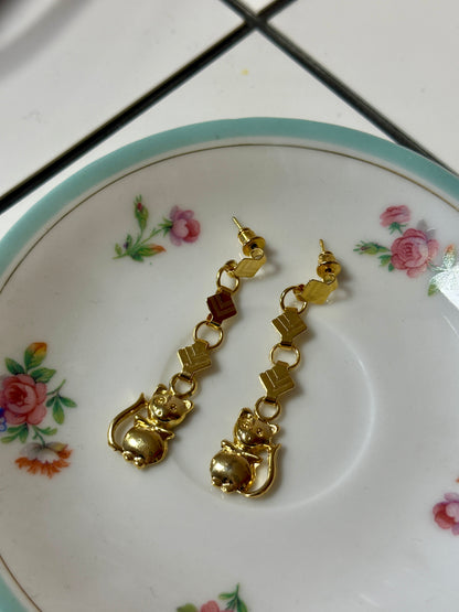 Boucles d'oreilles Chat