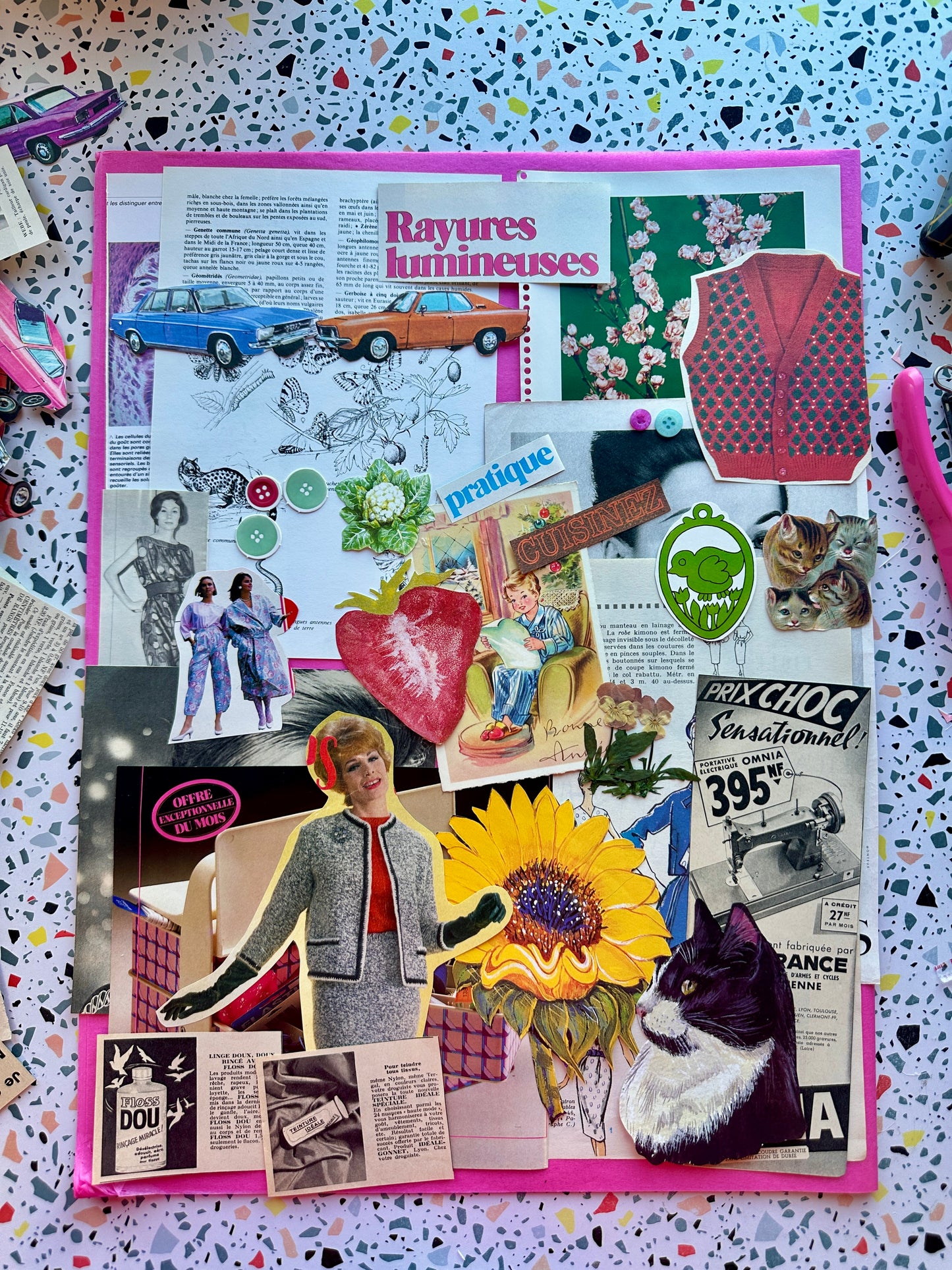 Pochette Scrapbooking | Rayures Lumineuses