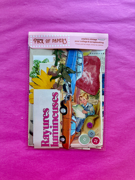 Pochette Scrapbooking | Rayures Lumineuses