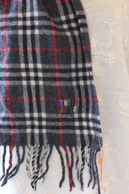 Écharpe tartan grise