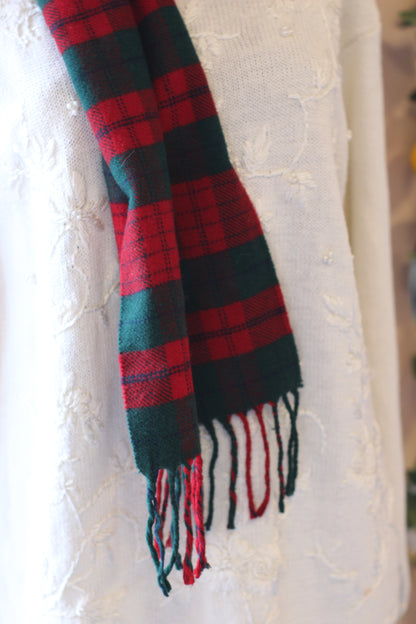 Écharpe Tartan rouge et vert